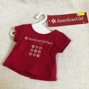American Girl Place New York Red Doll Tee Shirt New With Tags